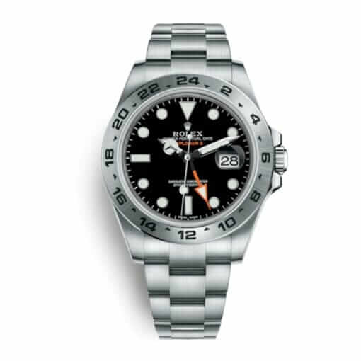 Rolex Explorer II 216570 Super Clone with 42mm Black Dial and Orange 24-Hour GMT Hand