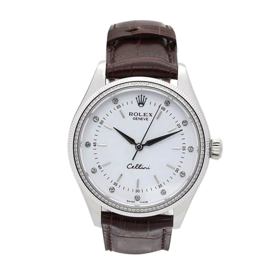 Rolex Cellini Danaos 4233 White Dial Super Clone : 38mm Two-Tone Gold Dress Watch