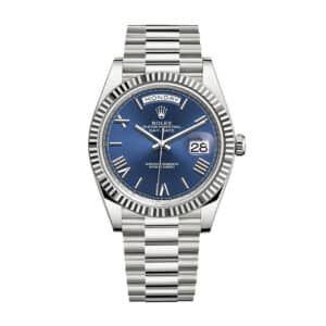 Rolex Day-Date 40 228239 EW Super Clone : Stainless Steel White Gold Dial Oyster