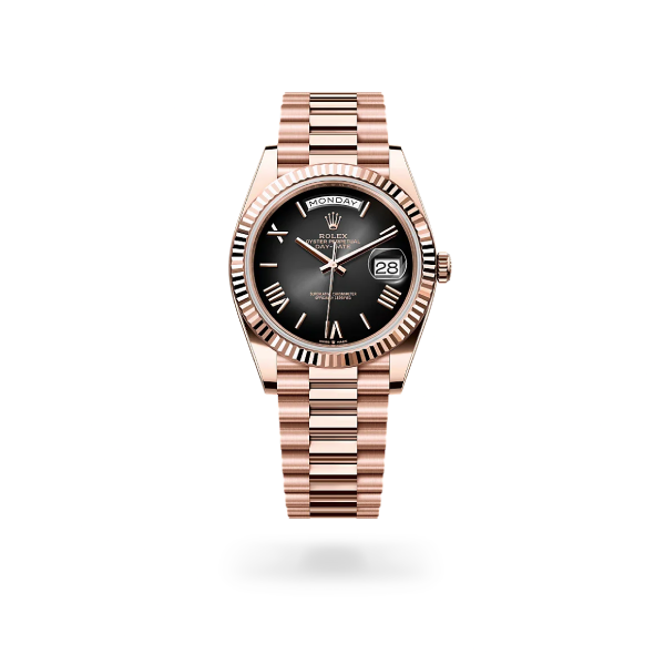 Rolex Day-Date 40 228239 Super Clone: 40mm White Gold Black Smoke Dial President
