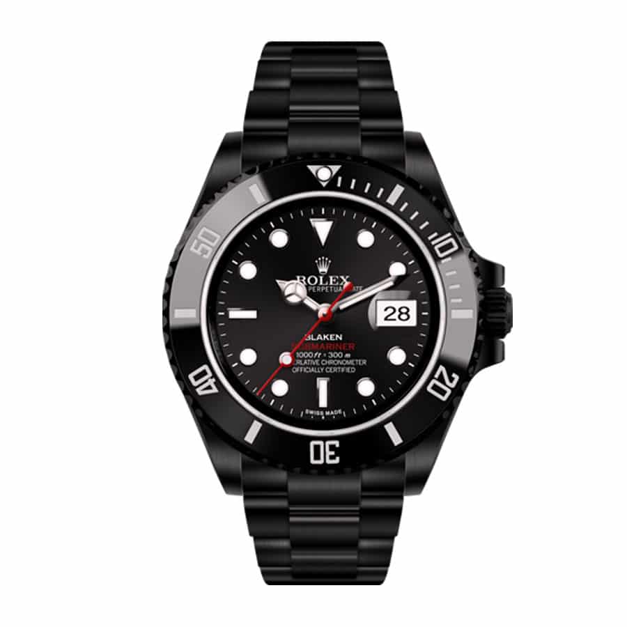 Rolex Submariner 116610LN Super Clone : Blaken Blackout Custom 40mm