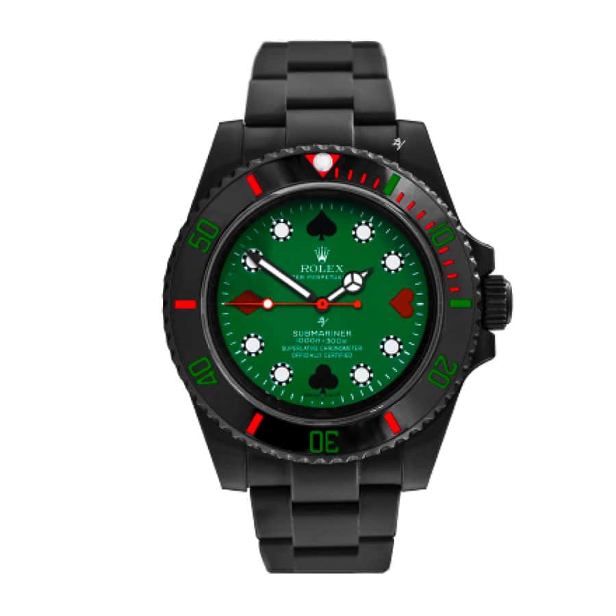 Rolex Submariner 114060 Super Clone : Blaken Blackout Green Dial 40mm
