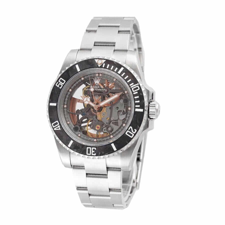 Rolex Oyster Perpetual 114200 Super Clone : Skeleton Dial 34mm Steel