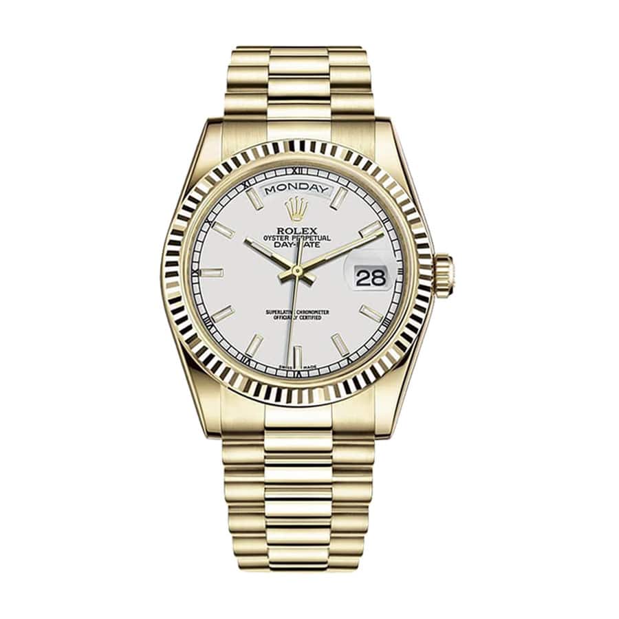 Rolex Day-Date 40 228238 Super Clone : 40mm Yellow Gold Ivory Dial