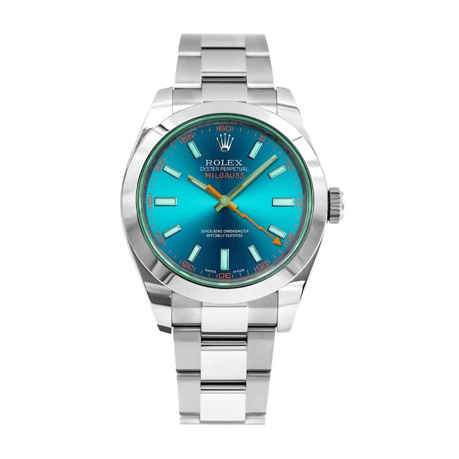 Rolex Milgauss 116400GV-0002 Super Clone: Z-Blue Dial Green Crystal 40mm