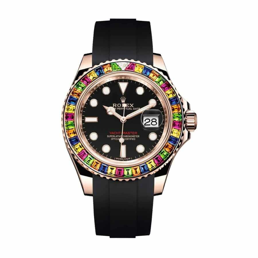 Rolex Yacht-Master 116695SATS Super Clone :  Everose Gold Gem-Set Bezel 40mm