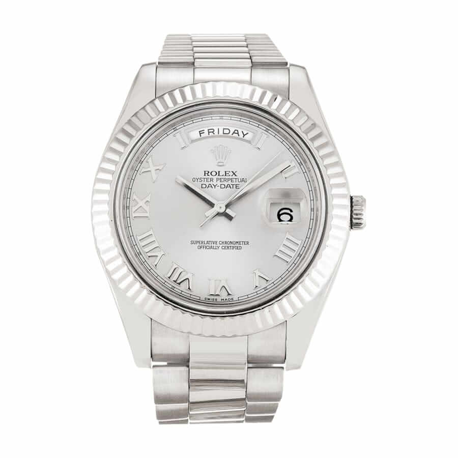 Rolex Day-Date 40 228239 Super Clone : 40mm White Gold White Roman Dial