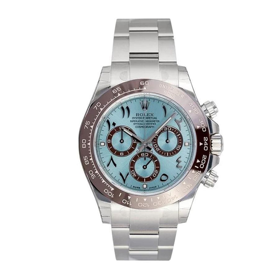 Rolex Daytona 116506 Super Clone: Platinum Ice Blue Arabic Dial