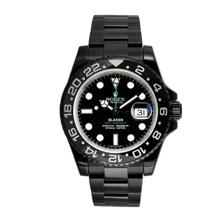 Rolex GMT-Master II 116710 Super Clone: Blaken DLC-PVD 40mm Black Dial