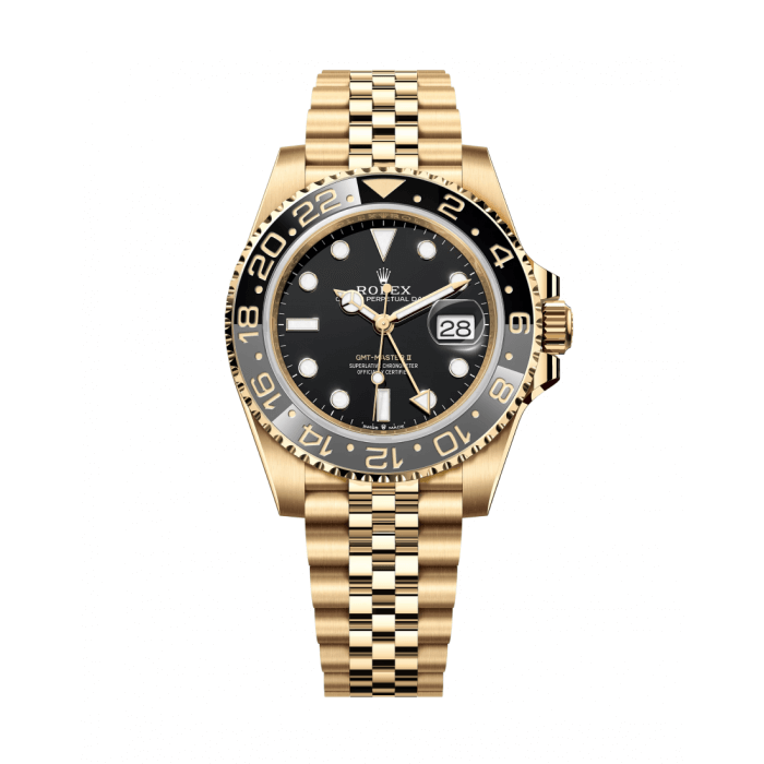 Rolex GMT-Master II 116718LN Super Clone: Yellow Gold Black Dial 40mm