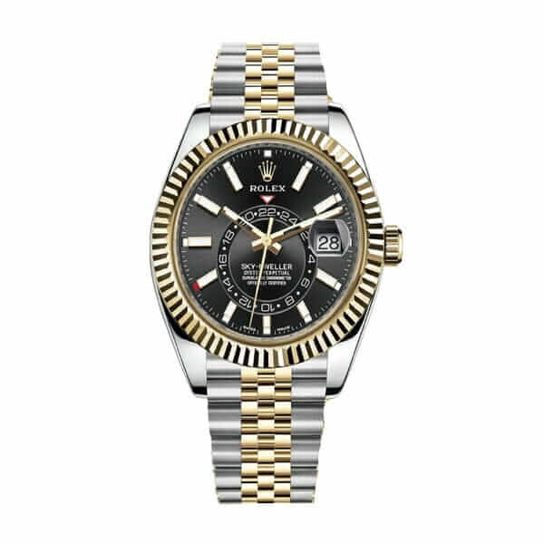 Rolex Sky-Dweller 326933 Super Clone : Steel Gold Black Dial 42mm