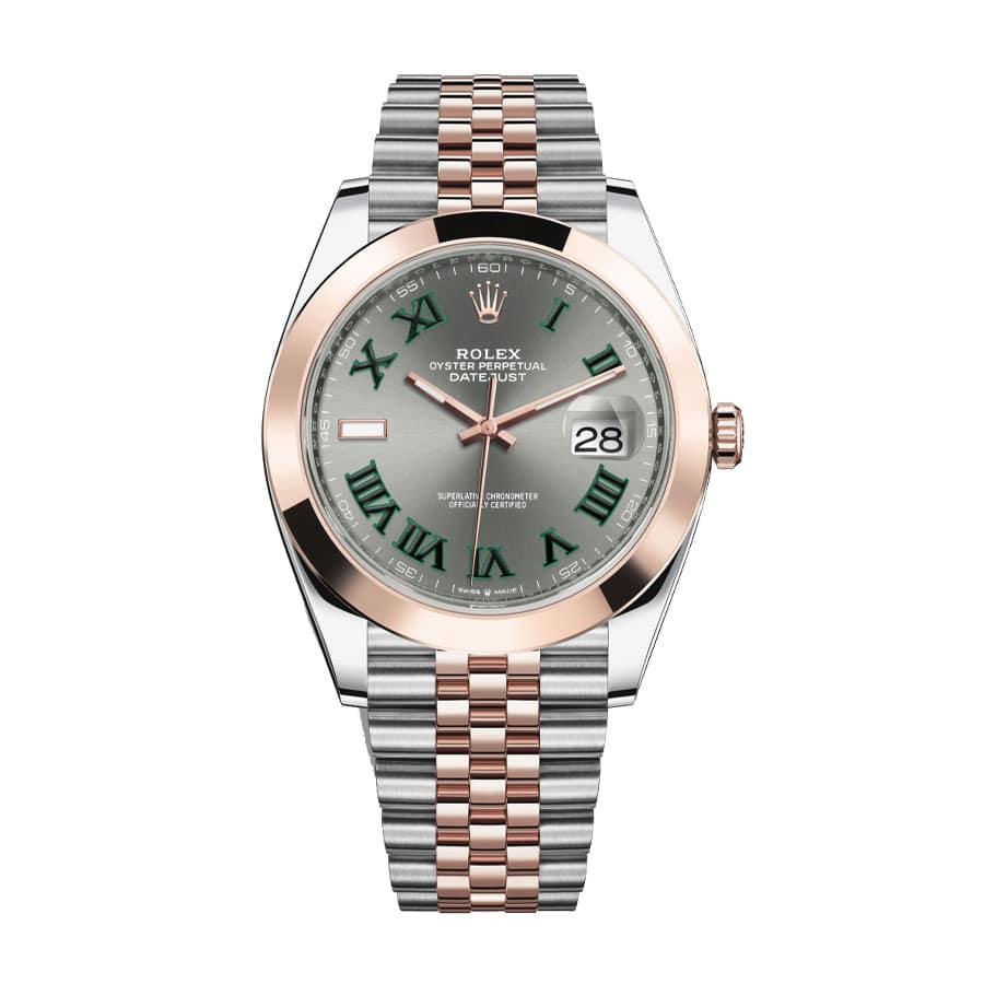 Rolex Datejust 41 126301 Super Clone : Everose Two Tone Fluted Bezel Chocolate Dial 41mm