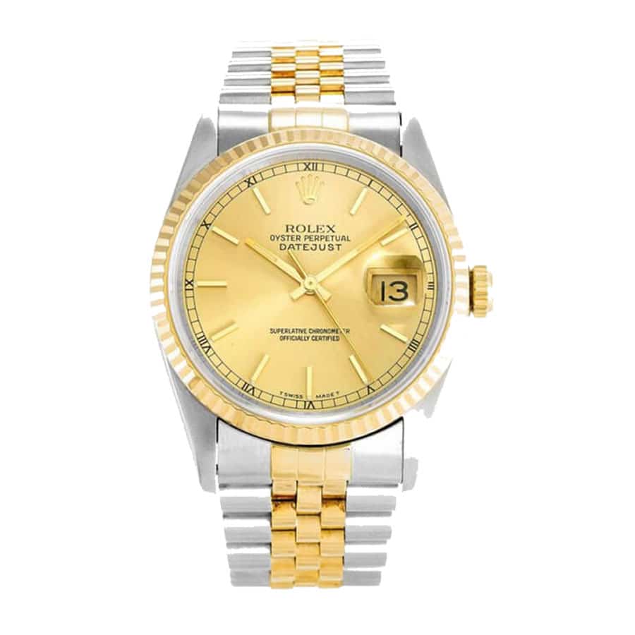 Rolex Datejust 116233 Super Clone :  Two-Tone Fluted Bezel Champagne Dial 36mm | Super Clone Watches