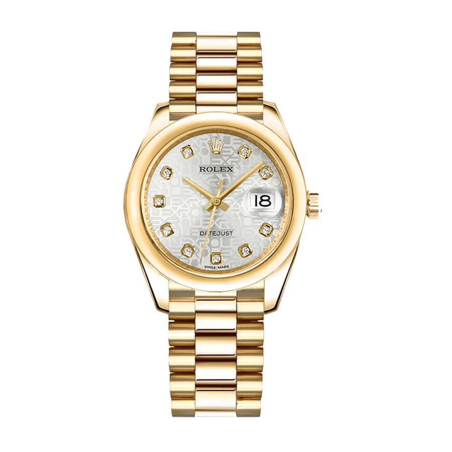 Rolex Datejust 41 126334 Super Clone: Steel Fluted Bezel Grey Diamond Dial