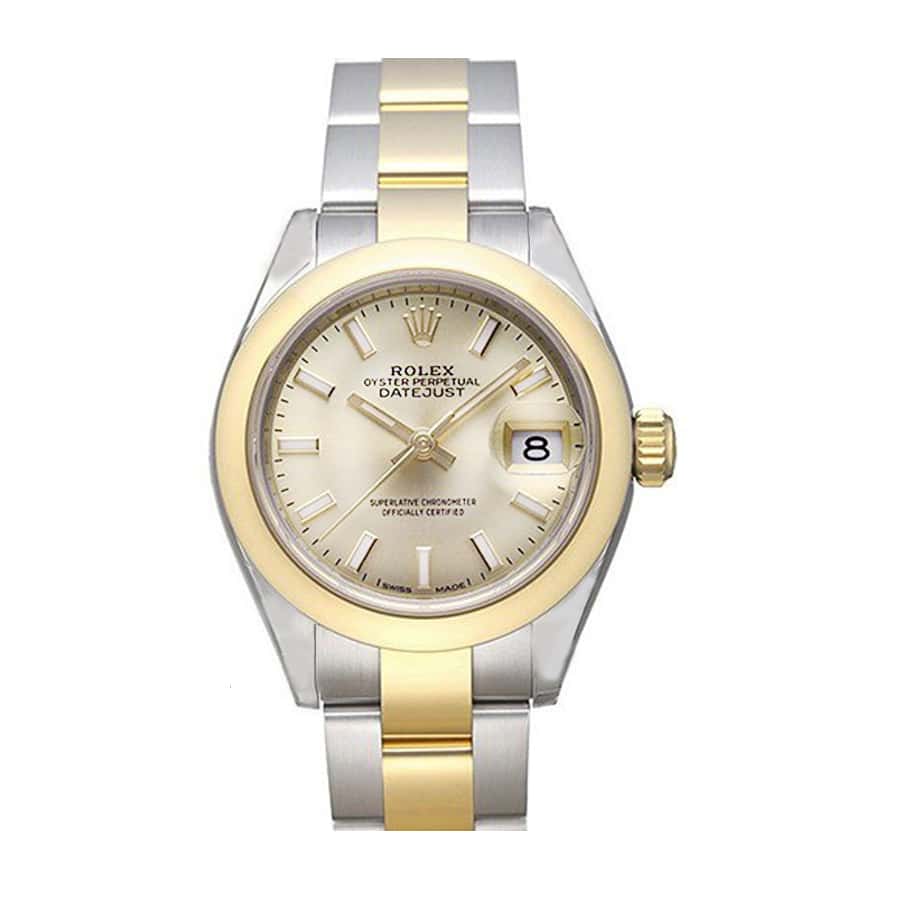 Rolex Lady-Datejust 28 279173 Super Clone : Two-Tone Champagne Dial Jubilee