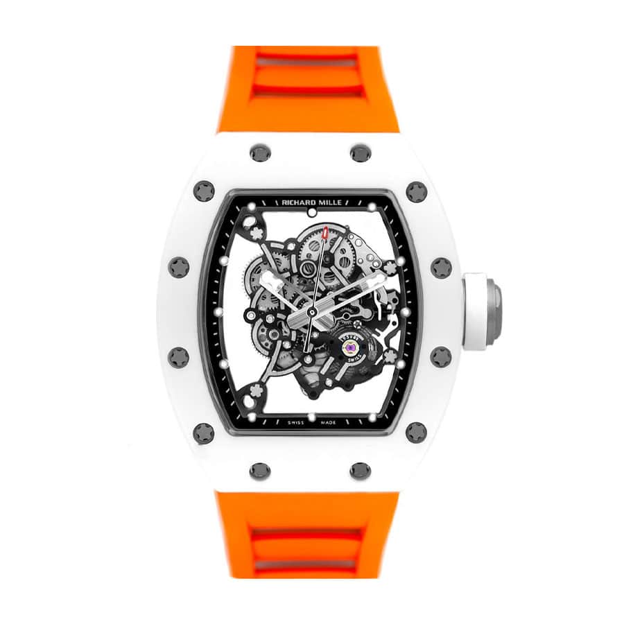 Richard Mille RM 055 Super Clone : White Ceramic Bubba Watson Skeleton Dial