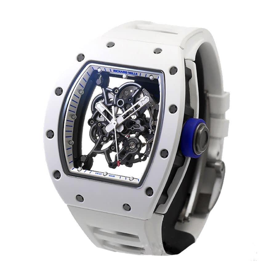 Richard Mille RM 055 Super Clone Bubba Watson Japan Blue White Ceramic Skeleton Dial
